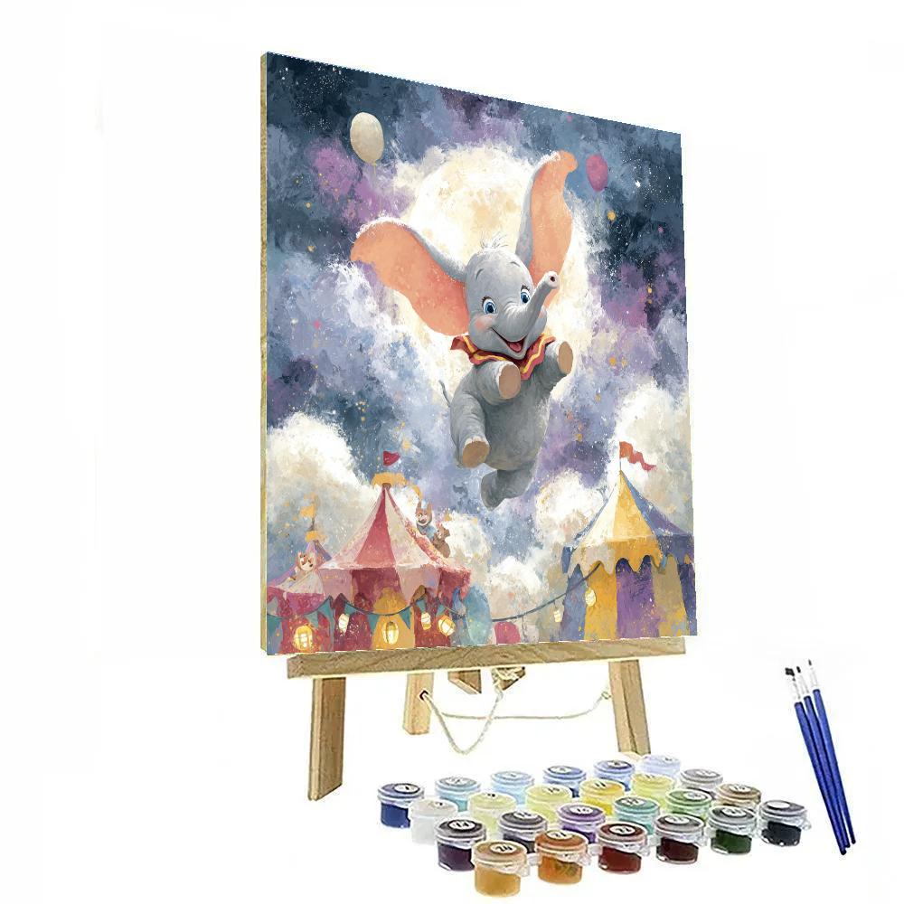 Dumbo Moonlit Circus Flight Disney Inspired Painting by numbers kit