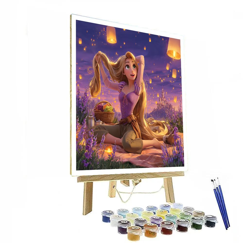 Rapunzel Lantern Sky Picnic Disney Inspired Number painting [AI-c2fca384-a2899390daaa]
