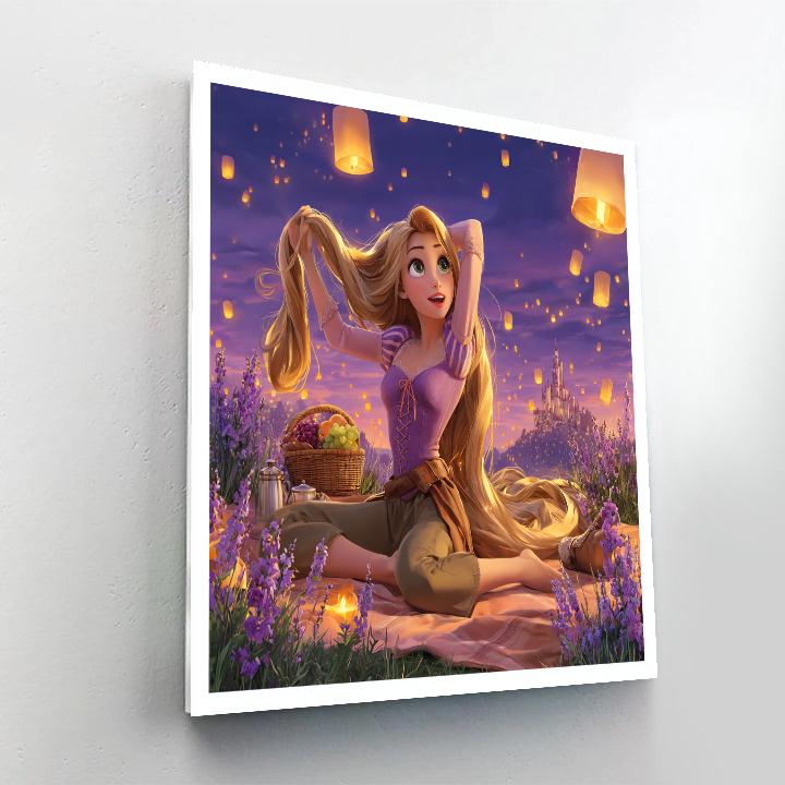 Rapunzel Lantern Sky Picnic Disney Inspired Number painting [AI-c2fca384-d4c4683aaf9f]