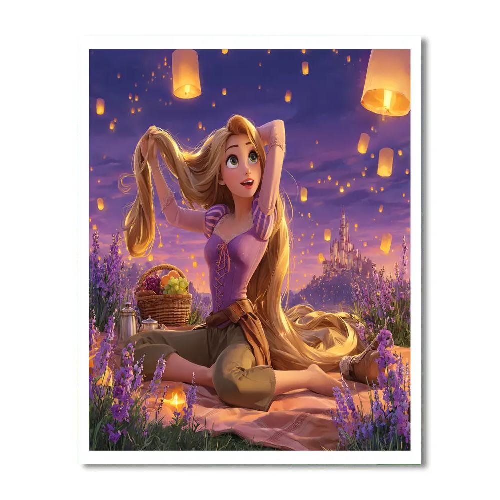 Rapunzel Lantern Sky Picnic Disney Inspired Number painting [AI-c2fca384-350ea79c13de]