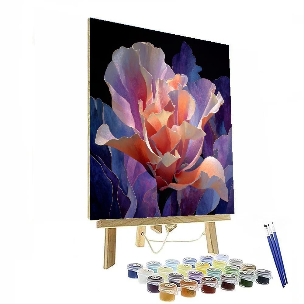 Georgia O Keeffe Inspired Nebula Orchids Paint by numbers kits [AI-6ed7d14b-4ba5aa9f073f]
