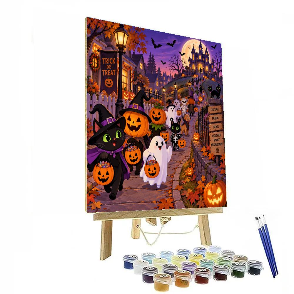 Halloween Pumpkin Parade Number painting [AI-7d26608c-b09a859cc7d6]