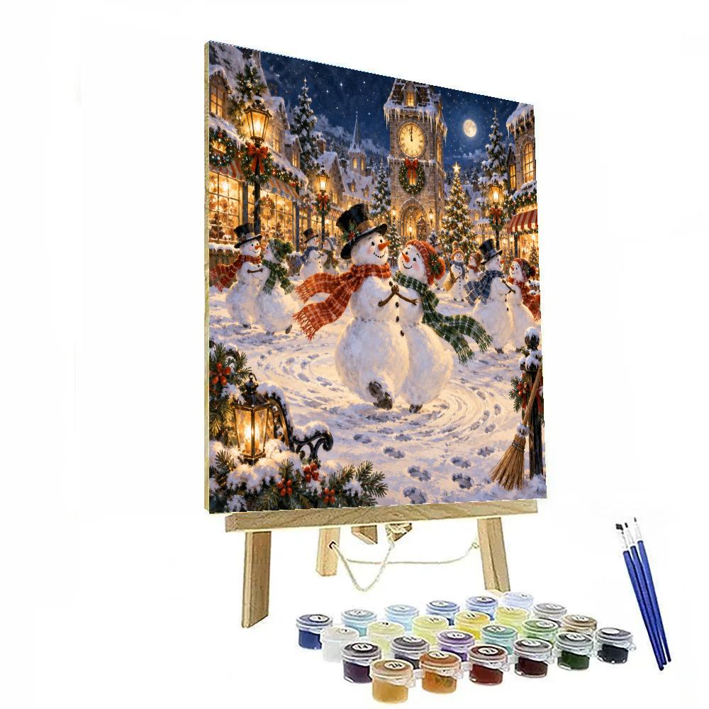 The Snowman Clocktower Waltz paint by color [AI-ad23181d-0d8ee4f3ef3a]