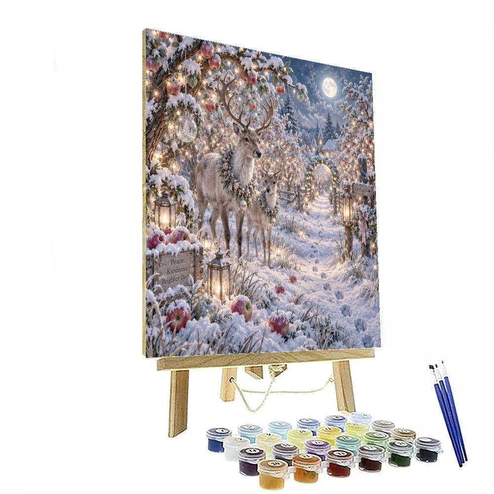 Moonlit Reindeer Orchard DIY paint by numbers [AI-ea8c0d36-3cd45112de2a]