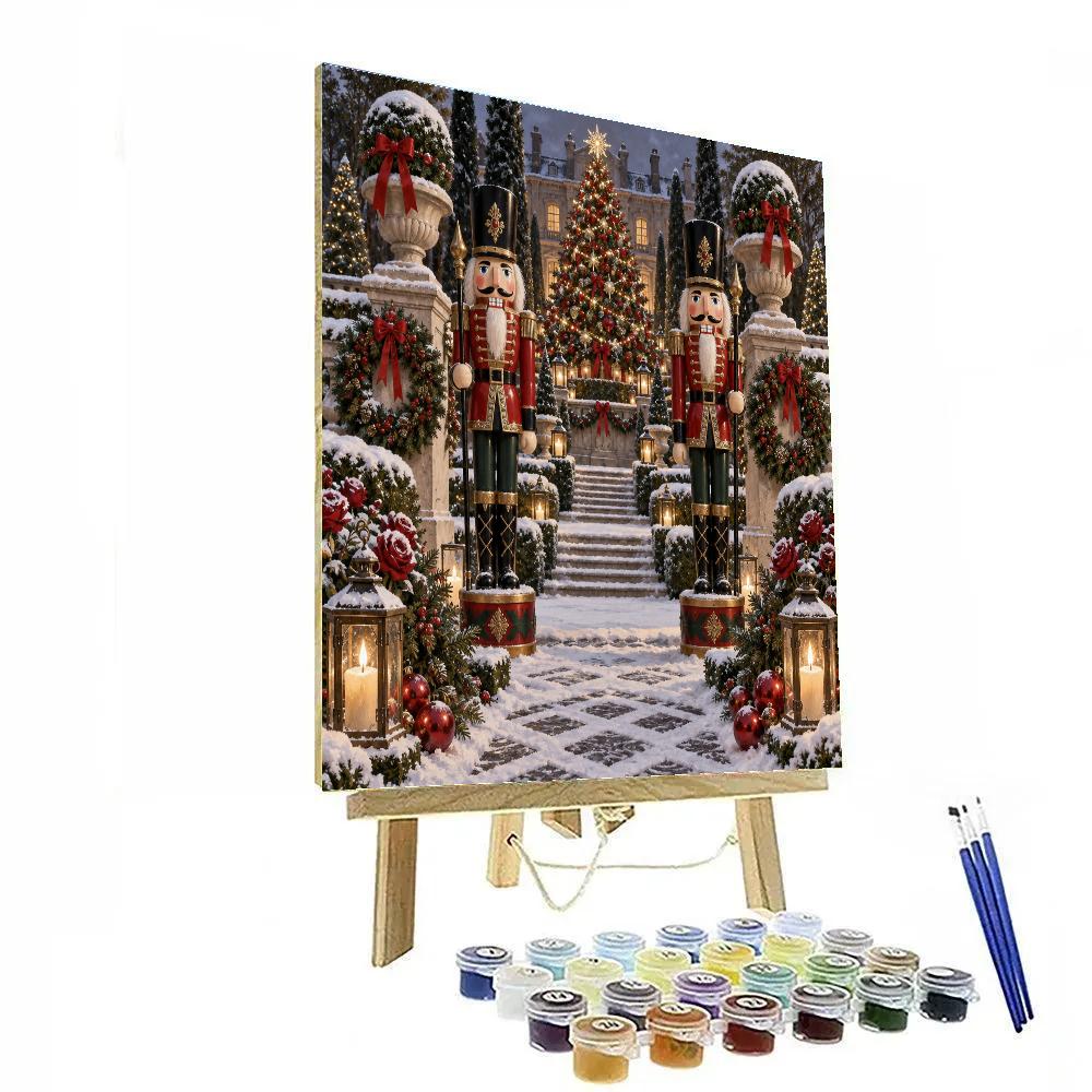 Nutcracker Garden In Snow Number painting [AI-be645723-b5b68938c8cb]