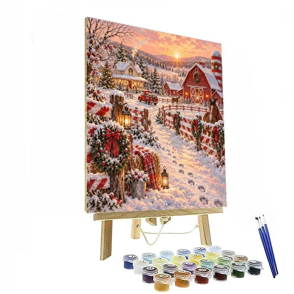 Sunrise Over Peppermint Farm paint by numbers [AI-a253c4c8-5db725b9064b]