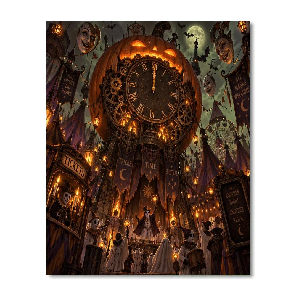 Halloween Clockwork Pumpkin Carnival paint by numbers [AI-2cd73dae-bbded0802b90]
