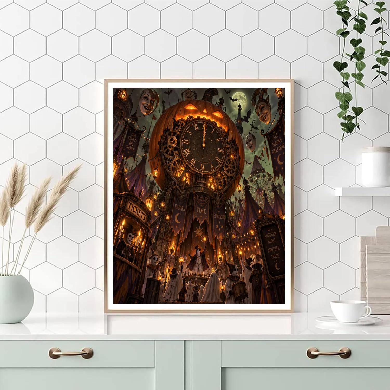 Halloween Clockwork Pumpkin Carnival paint by numbers [AI-2cd73dae-03a10a350efd]