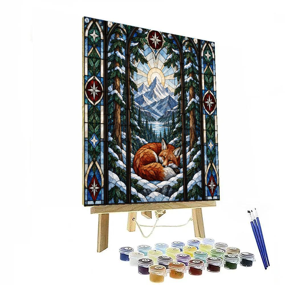 Stained Glass Alpine Fox Chapel Number painting [AI-51a64924-9638f76df1dc]