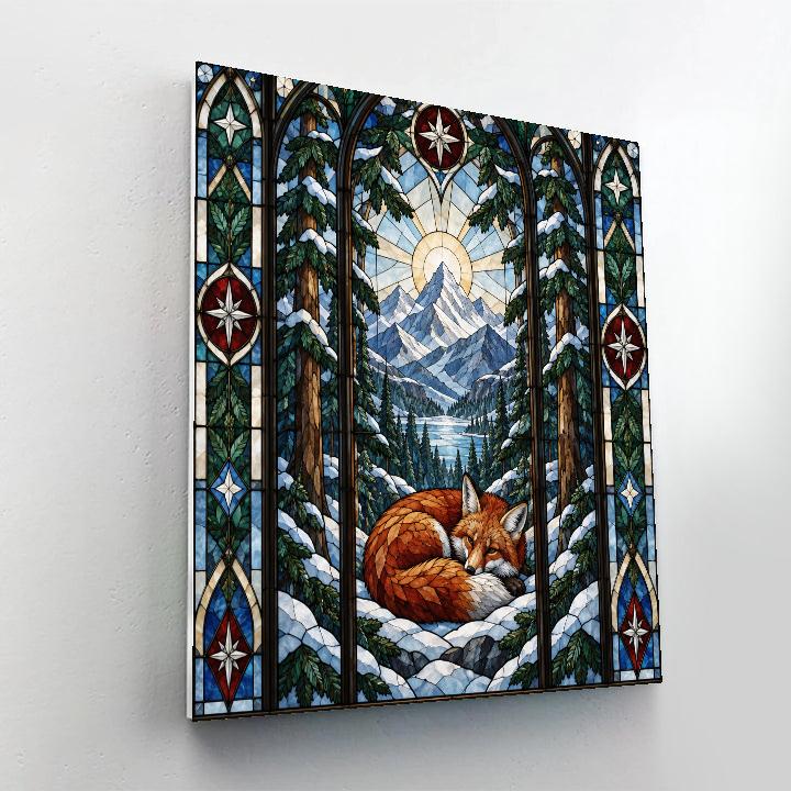 Stained Glass Alpine Fox Chapel Number painting [AI-51a64924-221ba0a01595]