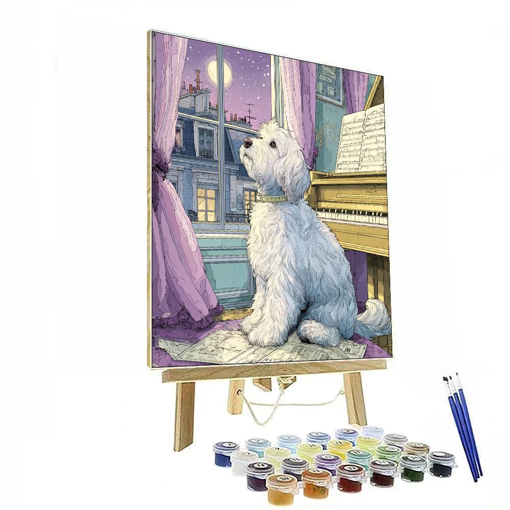 Duchess Moonlit Piano Parlor Disney Inspired painting number kit [AI-e895d7d2-5057c409c93a]