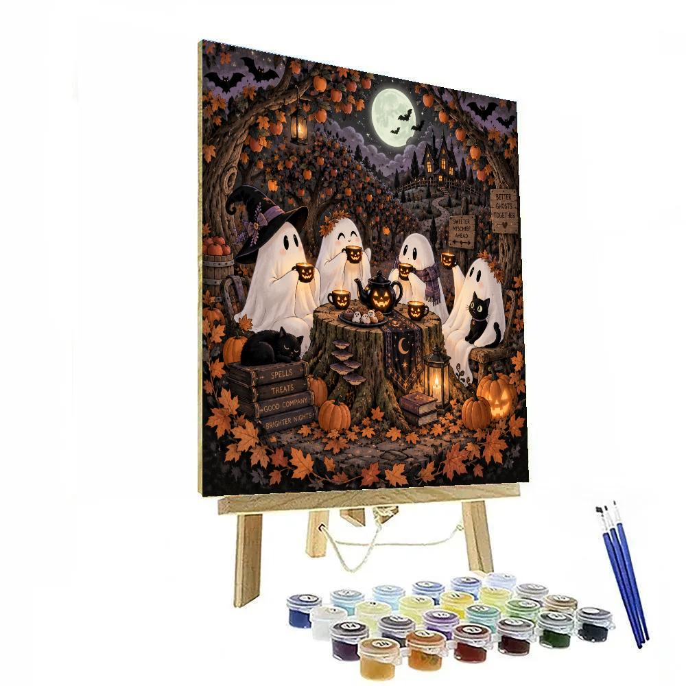 Halloween Ghost Orchard Tea Number painting [AI-ec9c2460-7050c88c2262]