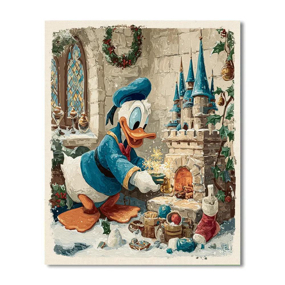 Donald Duck Snowflake Bell Foundry DIY paint by numbers [AI-8d9ba177-835e7c8413cd]