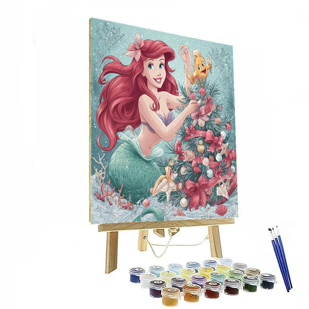 Ariel Decorates The Coral Christmas Tree paint by color [AI-f37250be-5daecb5ebd40]