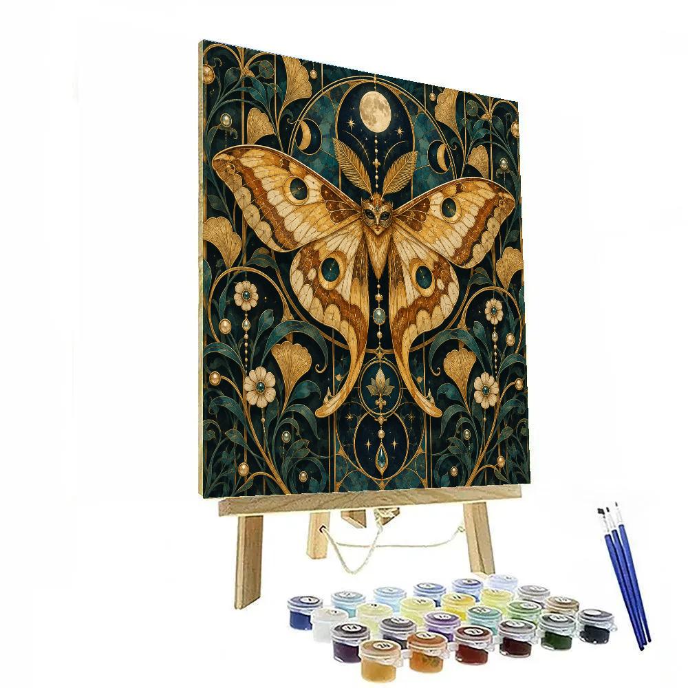 Gustav Amber Moth Masquerade paint by number [AI-218223fa-b3d7bcce317e]