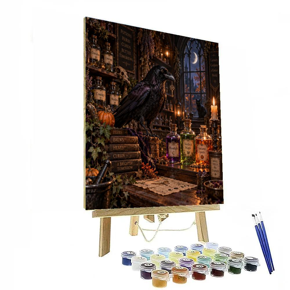 Halloween Raven Apothecary paint by numbers [AI-eb1de00c-055a5d9ebb12]