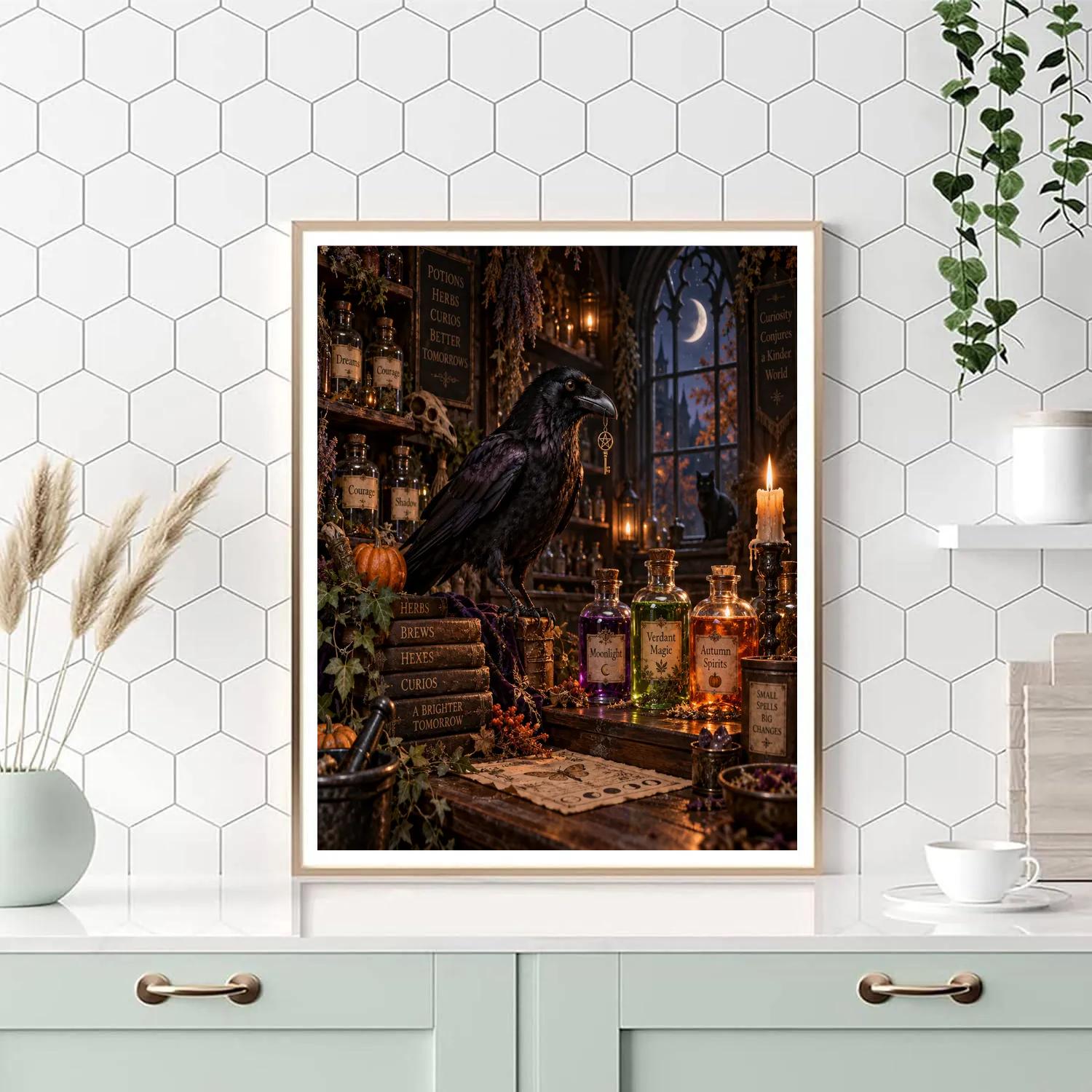 Halloween Raven Apothecary paint by numbers [AI-eb1de00c-a3775176dccb]