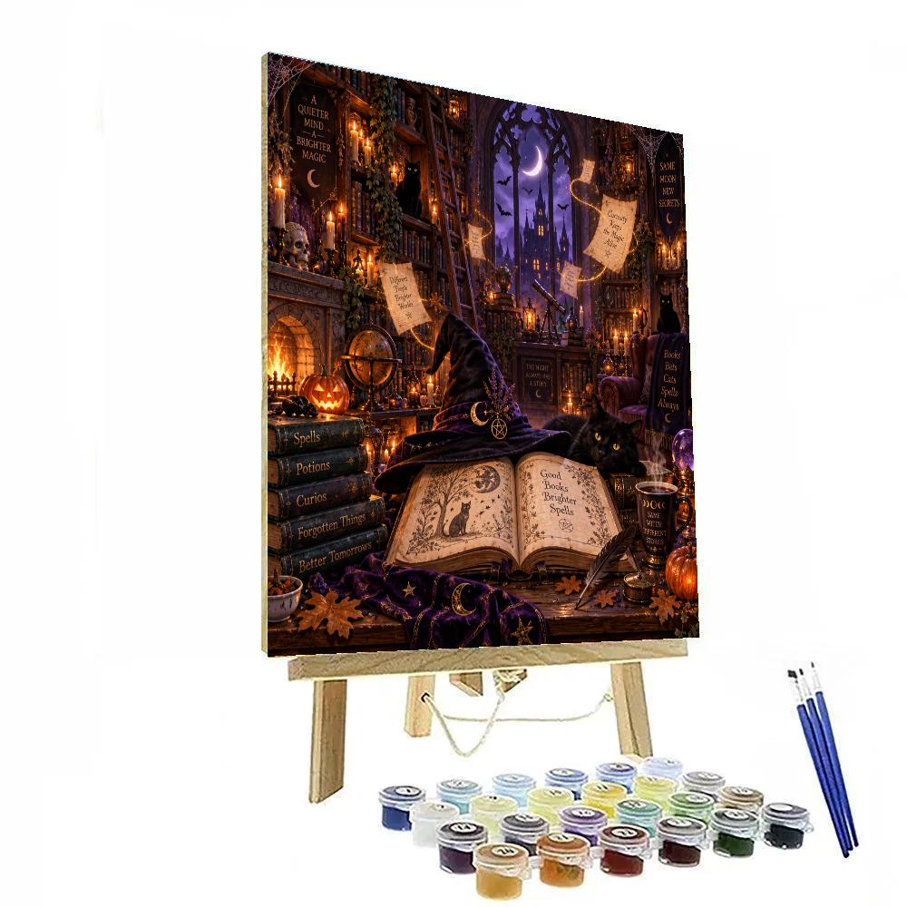 Halloween Witchlight Library Number painting [AI-a0ed7e1d-cba7ede63748]