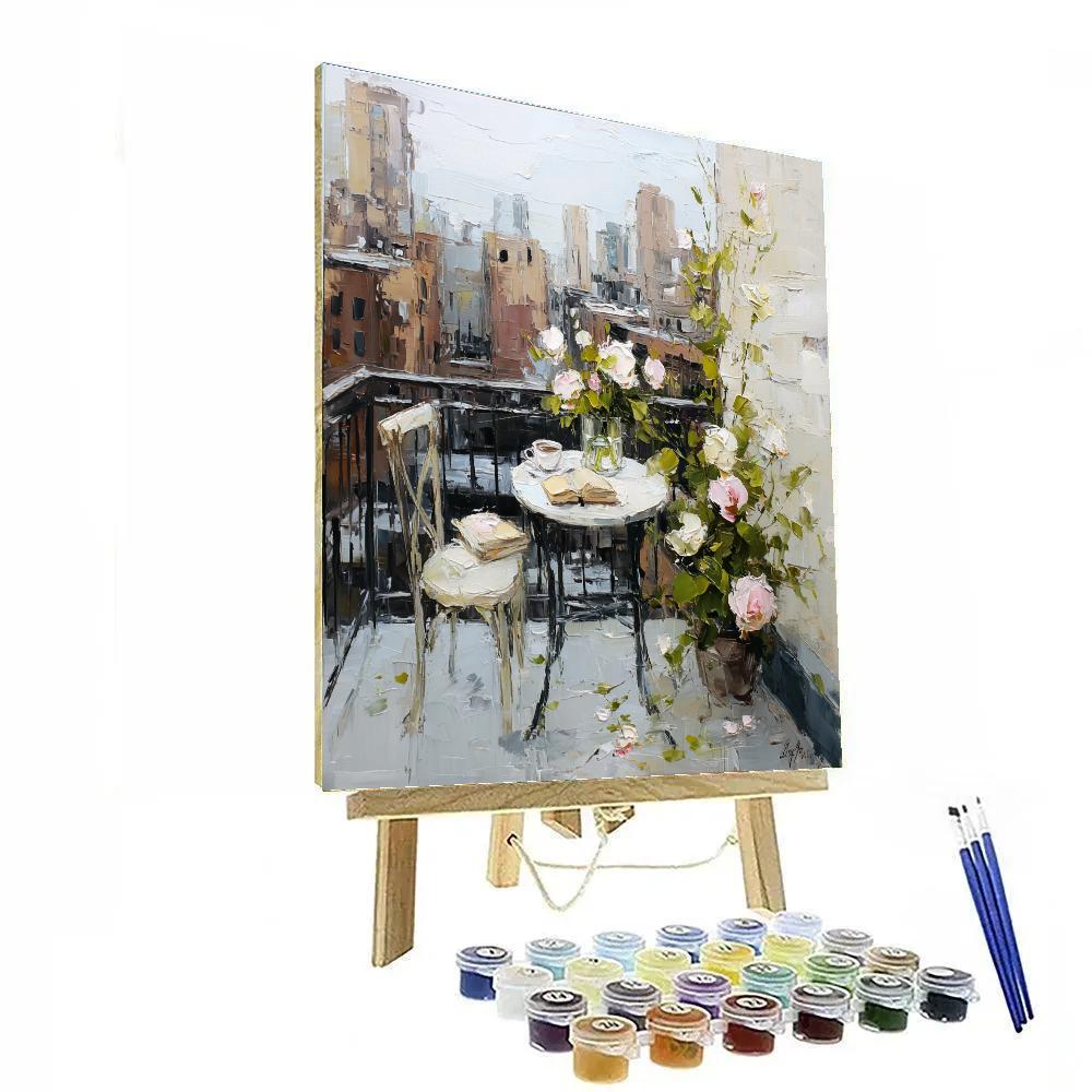 Berthe Morisot Inspired Balcony Rain Garden Paint by numbers art [AI-19a54c61-8a815ed3af16]