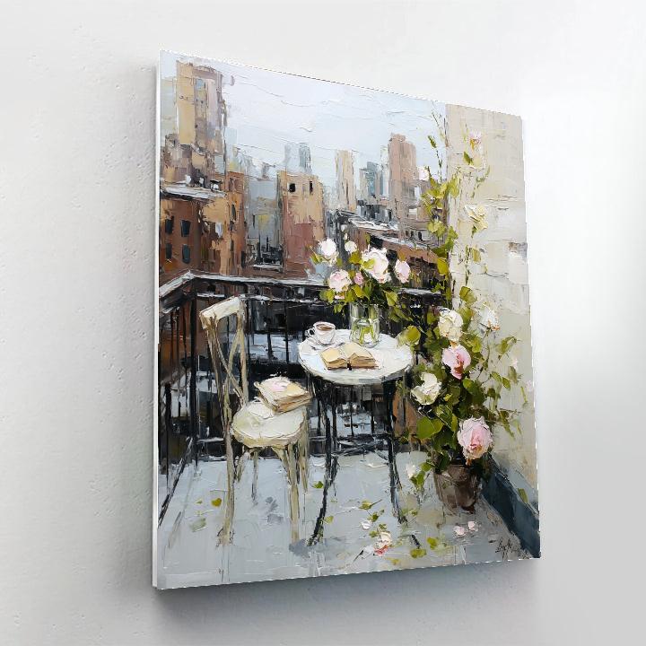 Berthe Morisot Inspired Balcony Rain Garden Paint by numbers art [AI-19a54c61-1fdbc4676918]
