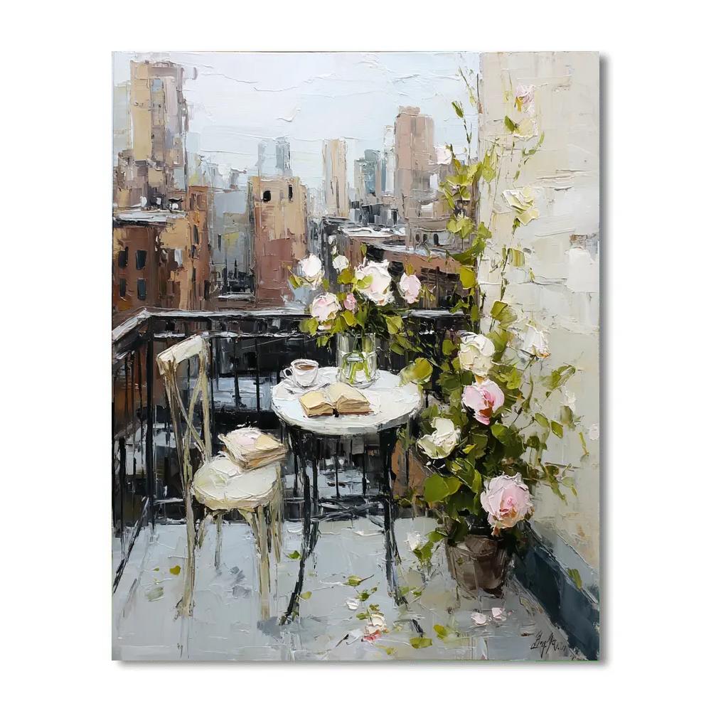 Berthe Morisot Inspired Balcony Rain Garden Paint by numbers art [AI-19a54c61-09d7655b57e4]