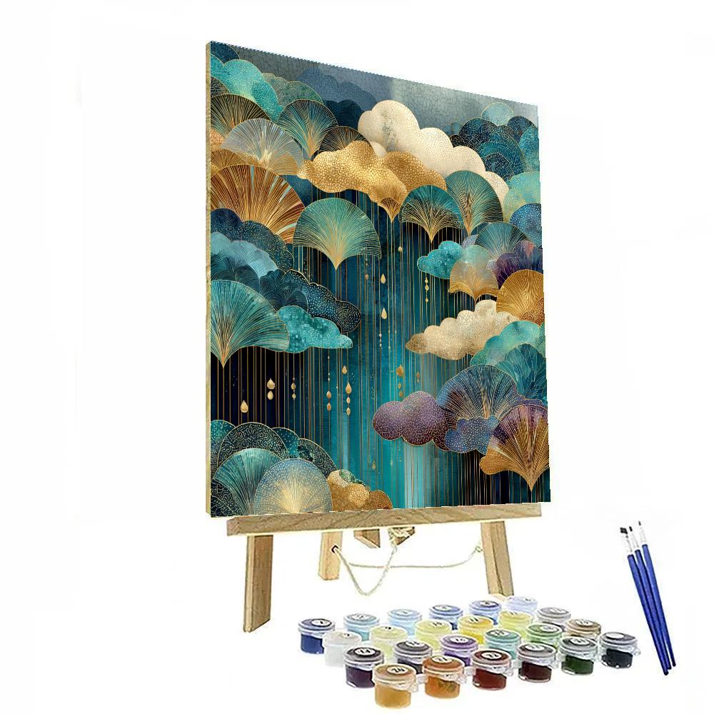 Gustav Klimt Inspired Opal Monsoon Glyphs paint by numbers [AI-412f7142-bcabe72ac4ef]