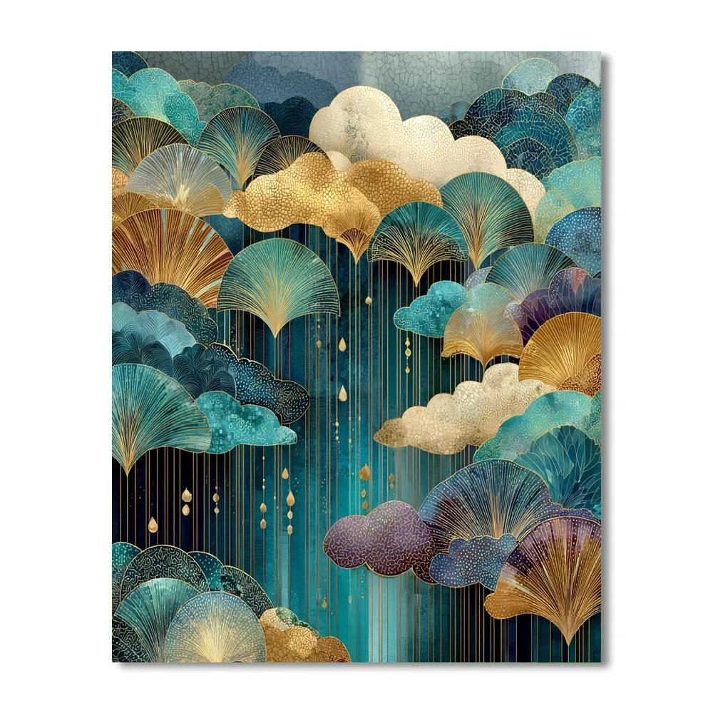 Gustav Klimt Inspired Opal Monsoon Glyphs paint by numbers [AI-412f7142-3b573dd5baf5]