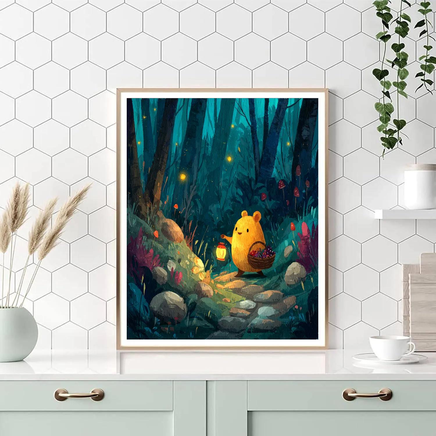 Gurgi Forest Lantern Snack Quest Disney Inspired painting number kit [AI-d82c011f-1cc218cb066f]