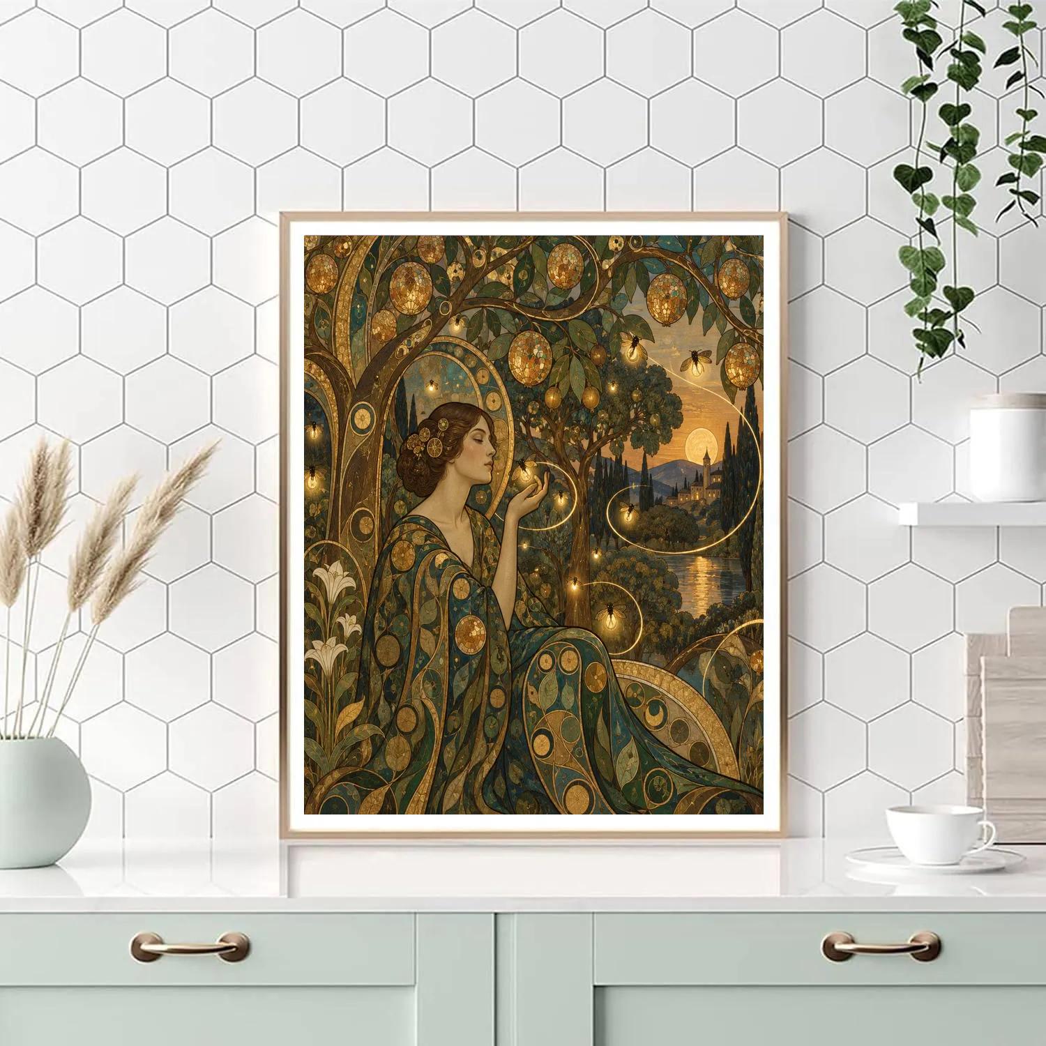 Gustav Orchard Of Brass Fireflies paint by numbers [AI-4e8eb4db-c70208e84a7f]