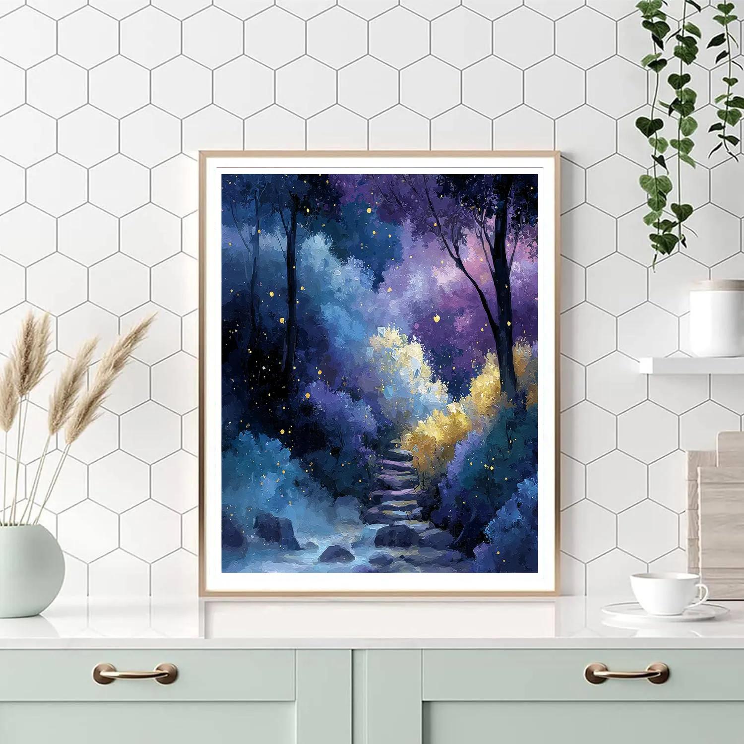 Odilon Redon Inspired Dreaming Crystal Forest paint by numbers [AI-b733971e-2bc1d9071199]