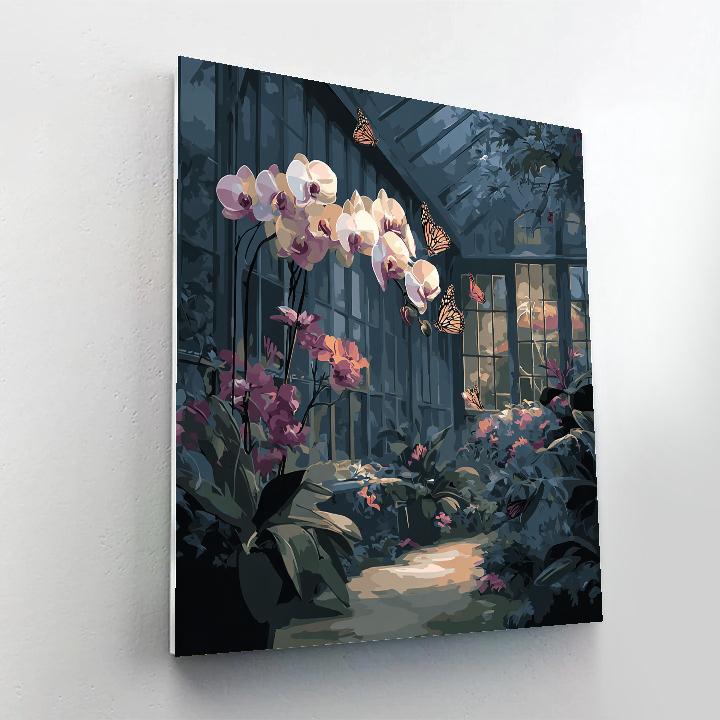 Odilon Redon Inspired Nocturnal Butterfly Conservatory Paint by numbers art [AI-d81493f2-e54033b224ef]
