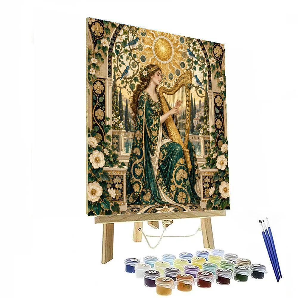 Gustav Mosaic Sun Harp paint by numbers [AI-a08c4a8a-ba3d18c2e1c8]