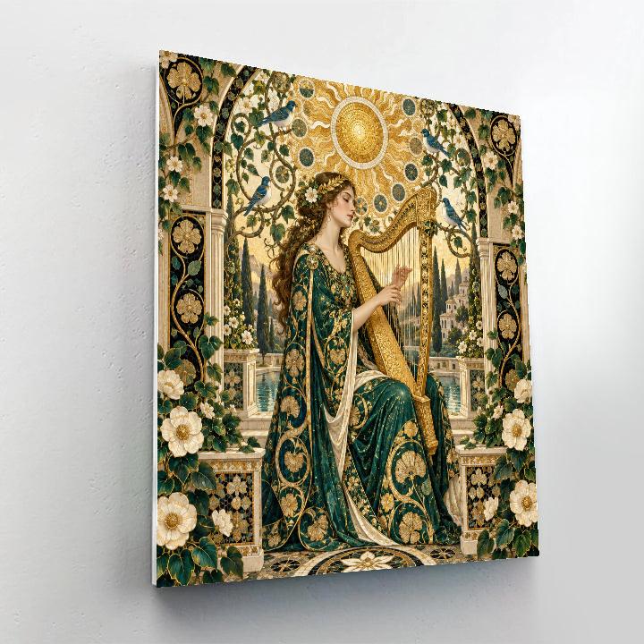 Gustav Mosaic Sun Harp paint by numbers [AI-a08c4a8a-d223b6da4bc9]