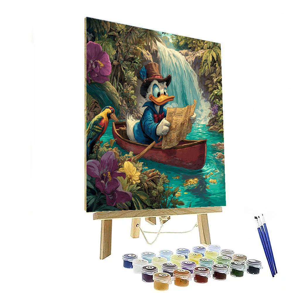 Scrooge McDuck Treasure Map Canoe Disney Inspired paint by color [AI-61f907e9-4b06f66e95c8]