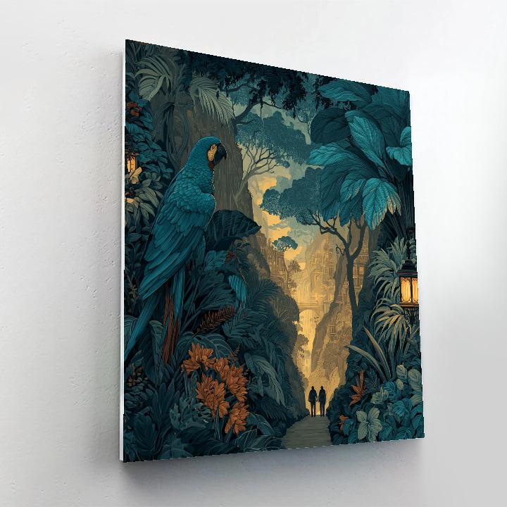 Henri Rousseau Inspired Jungle Expedition Lanterns Numbered painting kits [AI-45926a31-071b309d5e72]
