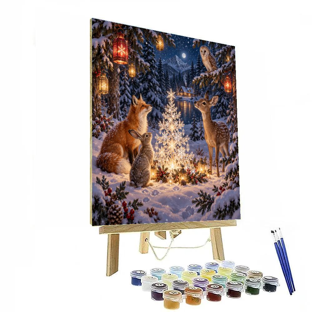 Christmas Snow Lantern Menagerie Numbered painting kits [AI-4d019f58-24e4bf751e13]