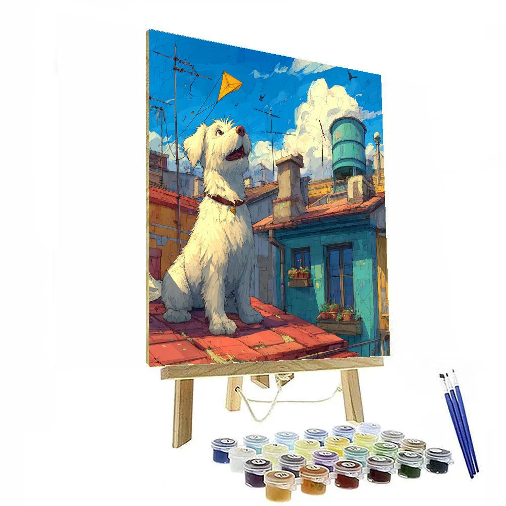 Bolt Superdog Rooftop Rescue Disney Inspired paint by color [AI-3a01e179-95a5151af9d2]