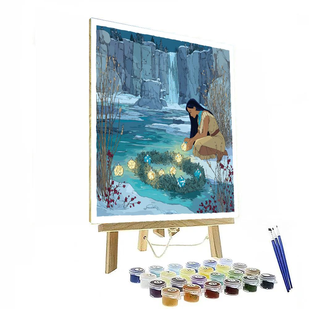 Pocahontas Evergreen River Wish Circle painting number kit [AI-4d57a377-986a3b4a2b1d]