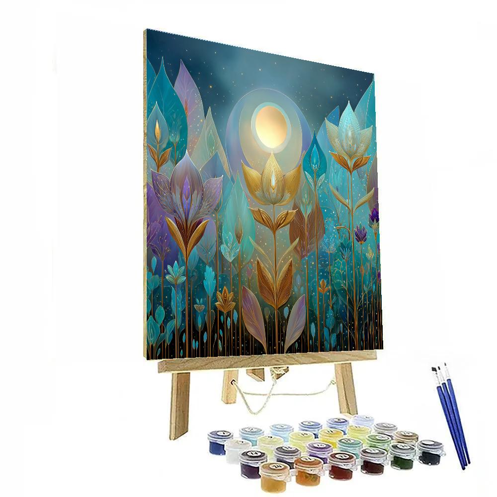 Agnes Pelton Inspired Silent Planet Garden Paint by numbers kits [AI-8d0f5787-29e1d85c1366]