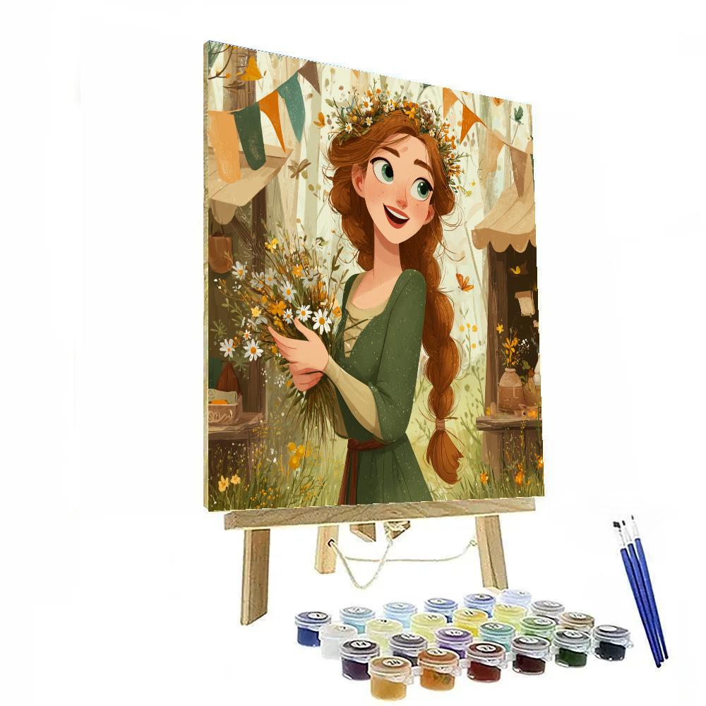 Maid Marian Flower Crown Fair Disney Inspired paint by numbers [AI-5c737ac8-9ec54c8c067d]