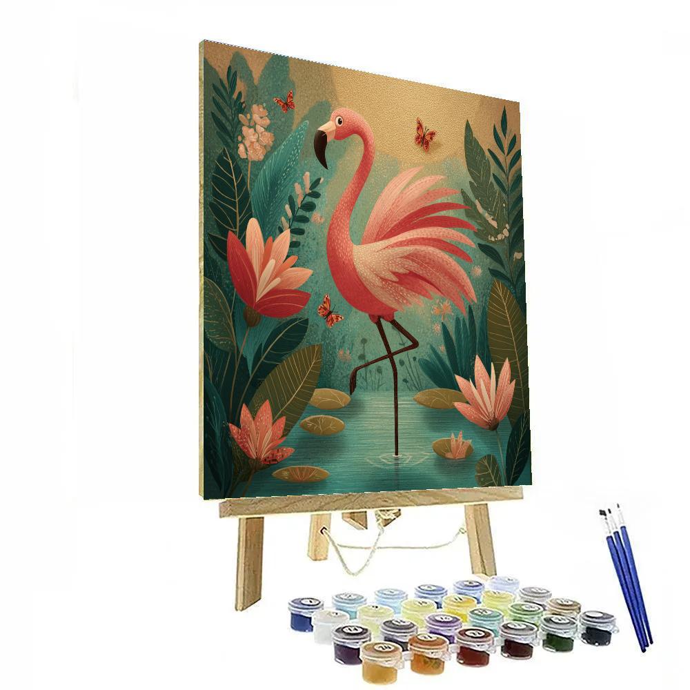 Flora Flamingo’s Jungle Ballet Disney Inspired Painting by numbers kit [AI-33ee22c2-2474121badf3]