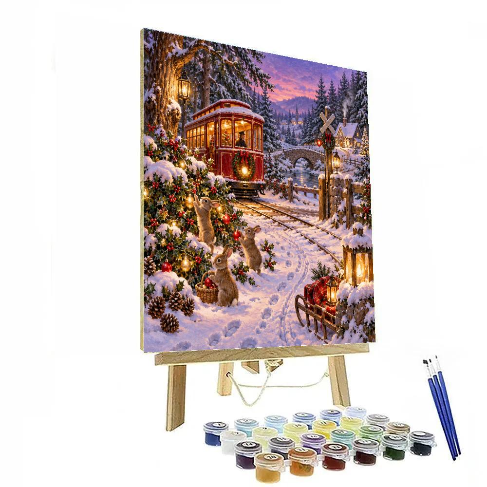 Cinnamon Glow Trolley At Hollybend Crossing painting number kit [AI-1179d744-f6988d2b88cc]