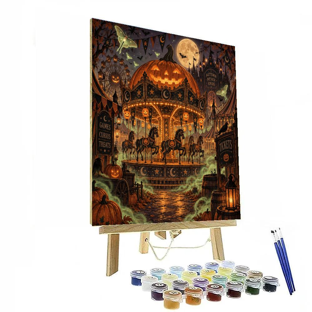 Halloween Pumpkin Moth Carnival Paint by numbers kits [AI-1fee6b9e-307ab58c58fa]
