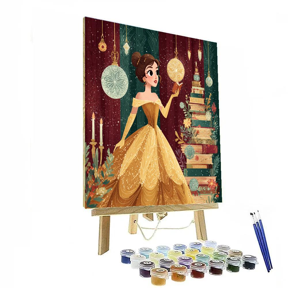 Belle Reads The Reindeer Map In The Enchanted Ballroom painting number kit [AI-9fe344d6-21960cd056fc]