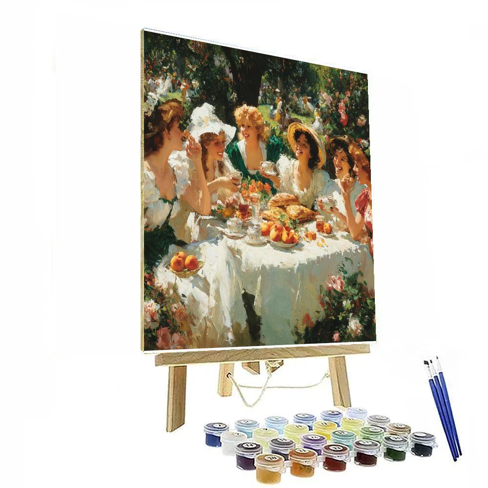 Pierre Auguste Renoir Inspired Garden Brunch Celebration paint by number [AI-49965bb9-c6da34ef5dbd]