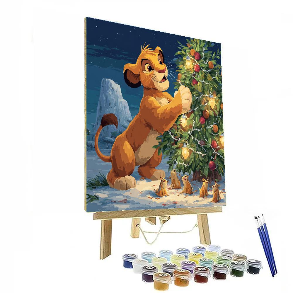 Simba Cub Star Garland Savannah Christmas DIY paint by numbers [AI-34a8f7b7-84ee82ff5a15]