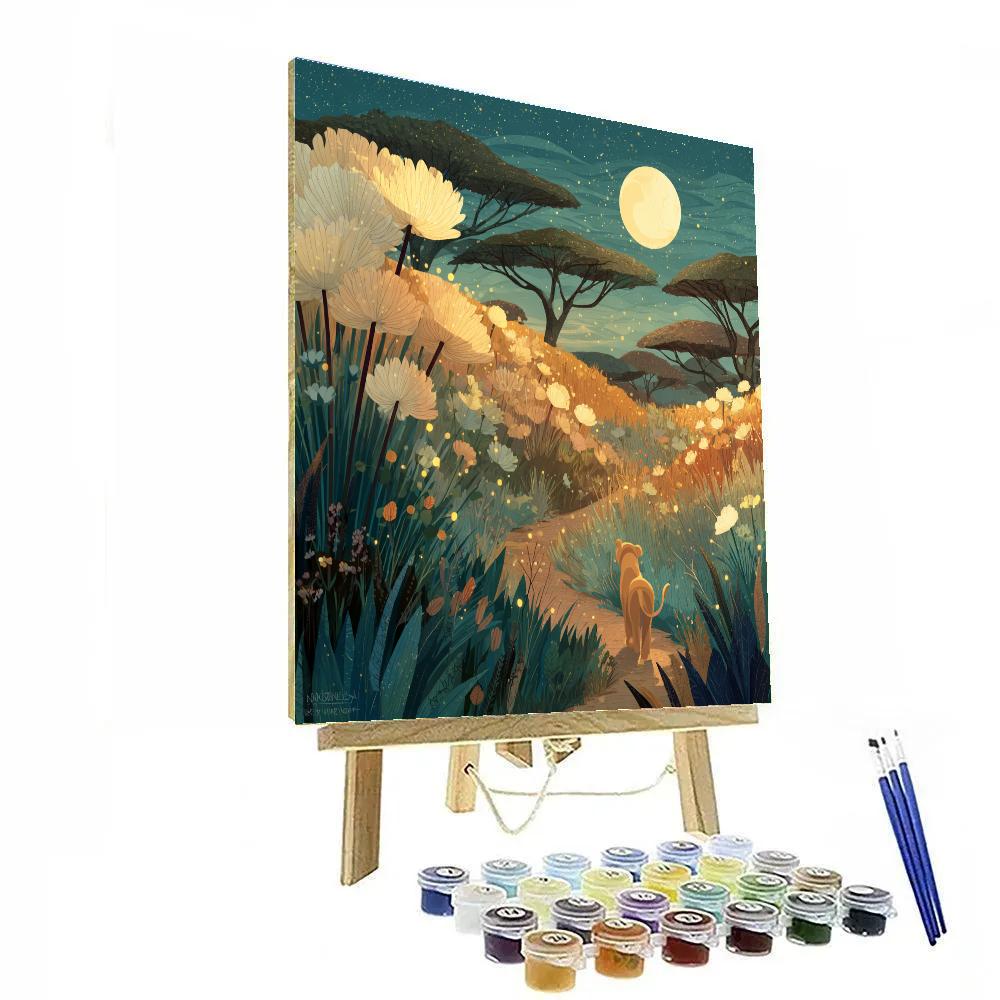 Nala Moonflower Savannah Stroll Disney Inspired paint by color [AI-f48a3c16-9fd623871381]