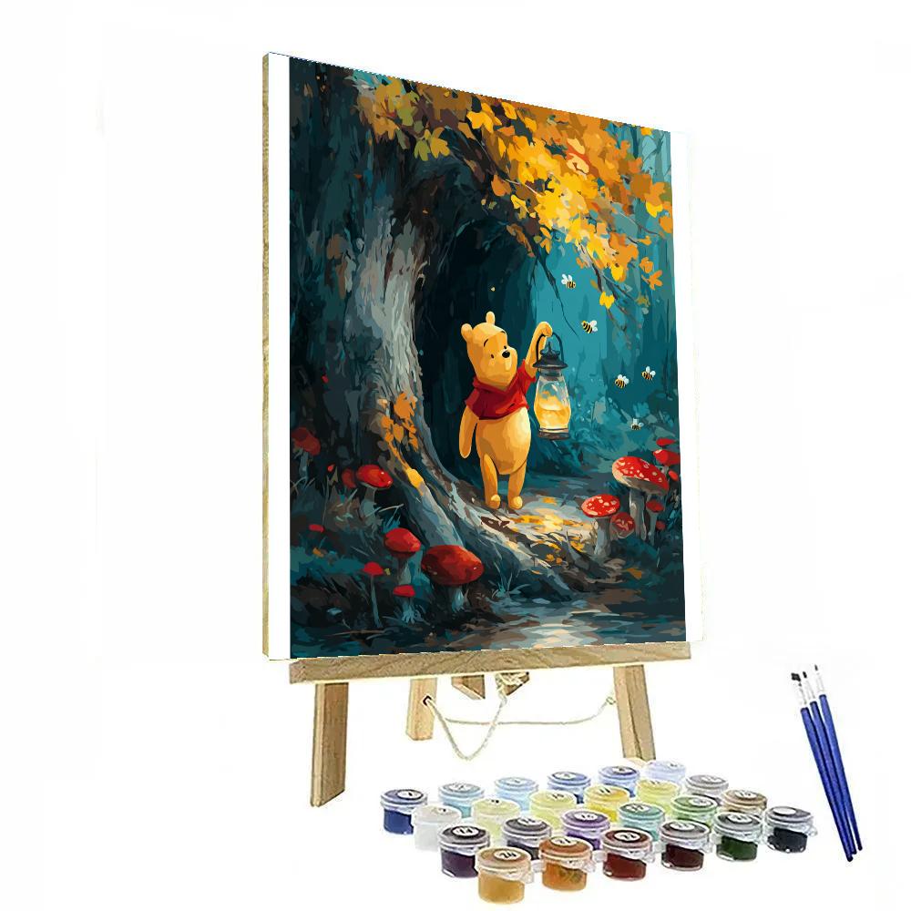 Winnie The Pooh Honey Lantern Hollow Disney Inspired Paint by numbers art [AI-64a9fb12-b2c320904530]