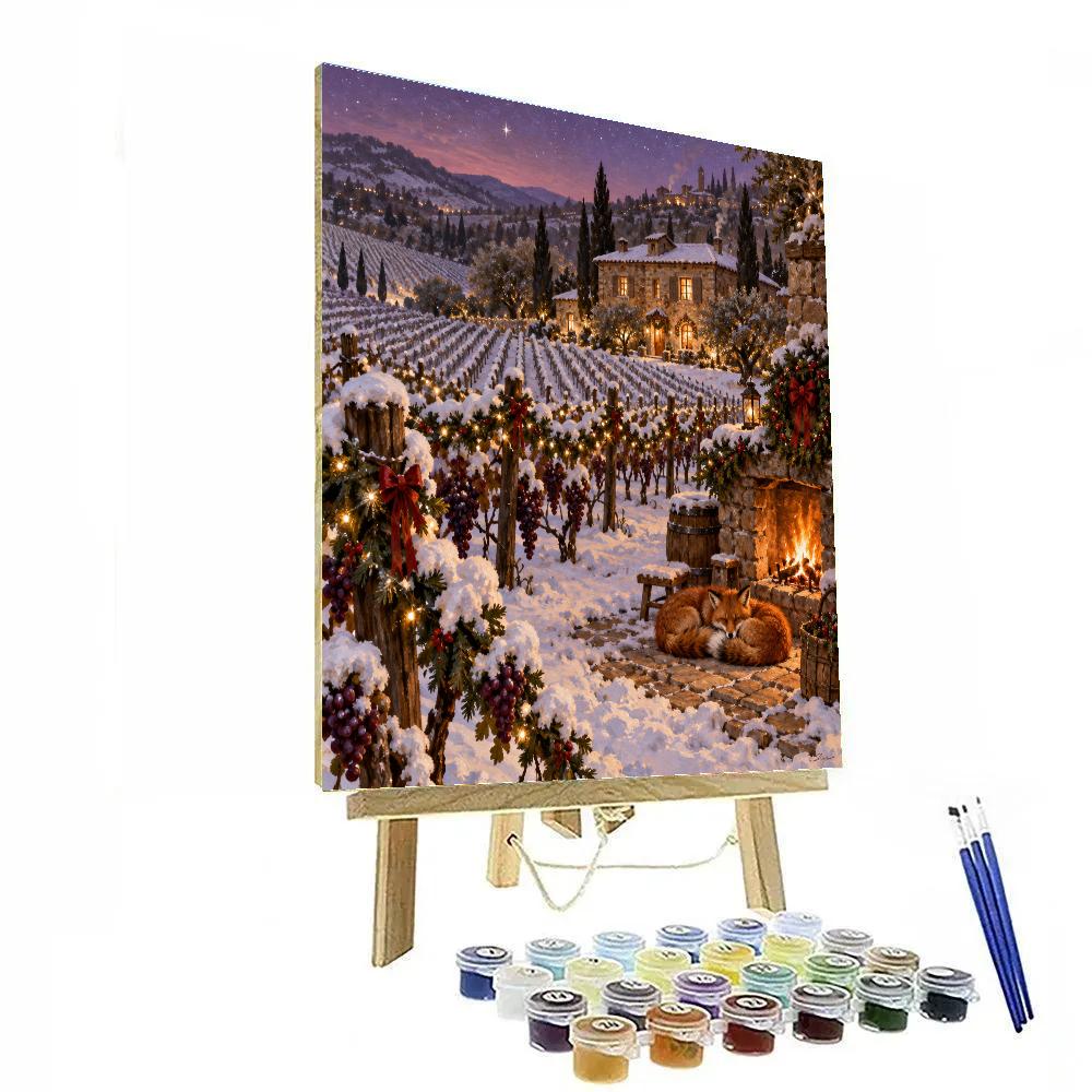 Cranberry Hearth Foxes In The Snowbound Vineyard Number painting [AI-46b42886-8fd4198683f5]