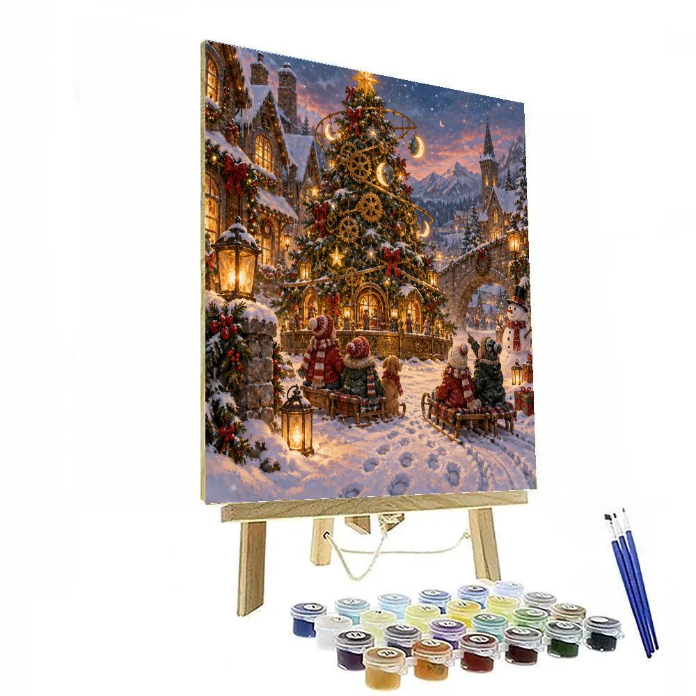 Velvet Snowfall Over The Clockwork Fir paint by numbers [AI-5aebaac4-5018172394bf]